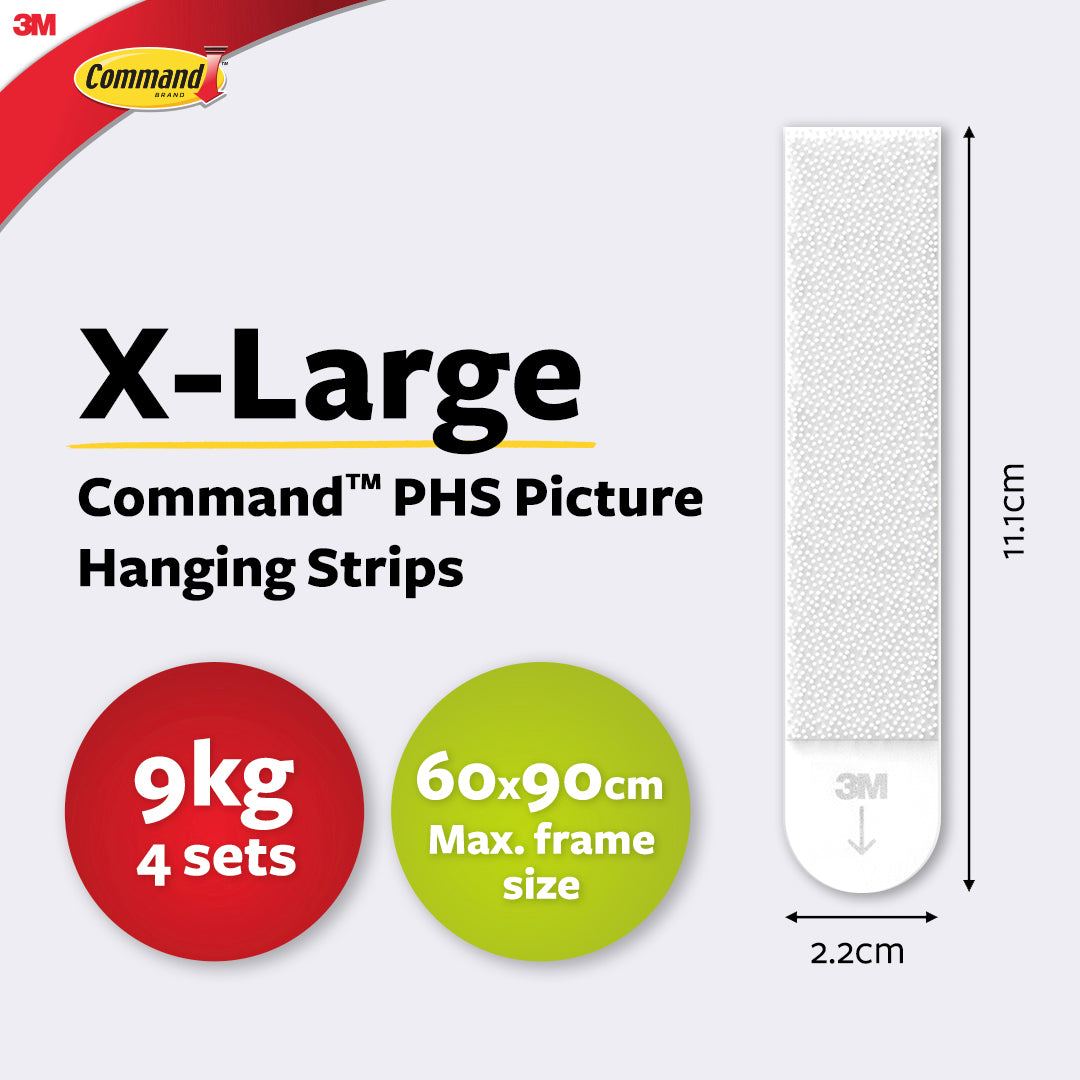 Command™ X-Large Picture Hanging Strip 17217-ES, White, 24 Pack/Case