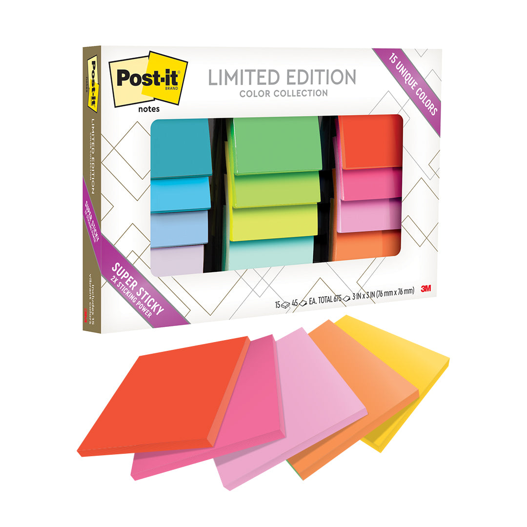 Post-it® 654-15SSHOL Super Sticky Notes Holiday Pack Collection, 15pad ...